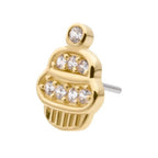 Invictus | 14k gold | Cupcake | CZ