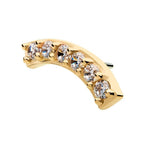 Invictus | 14k gold | Curved Bar Cluster | CZ