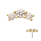 Invictus | 14k gold | Curved Cluster | CZ