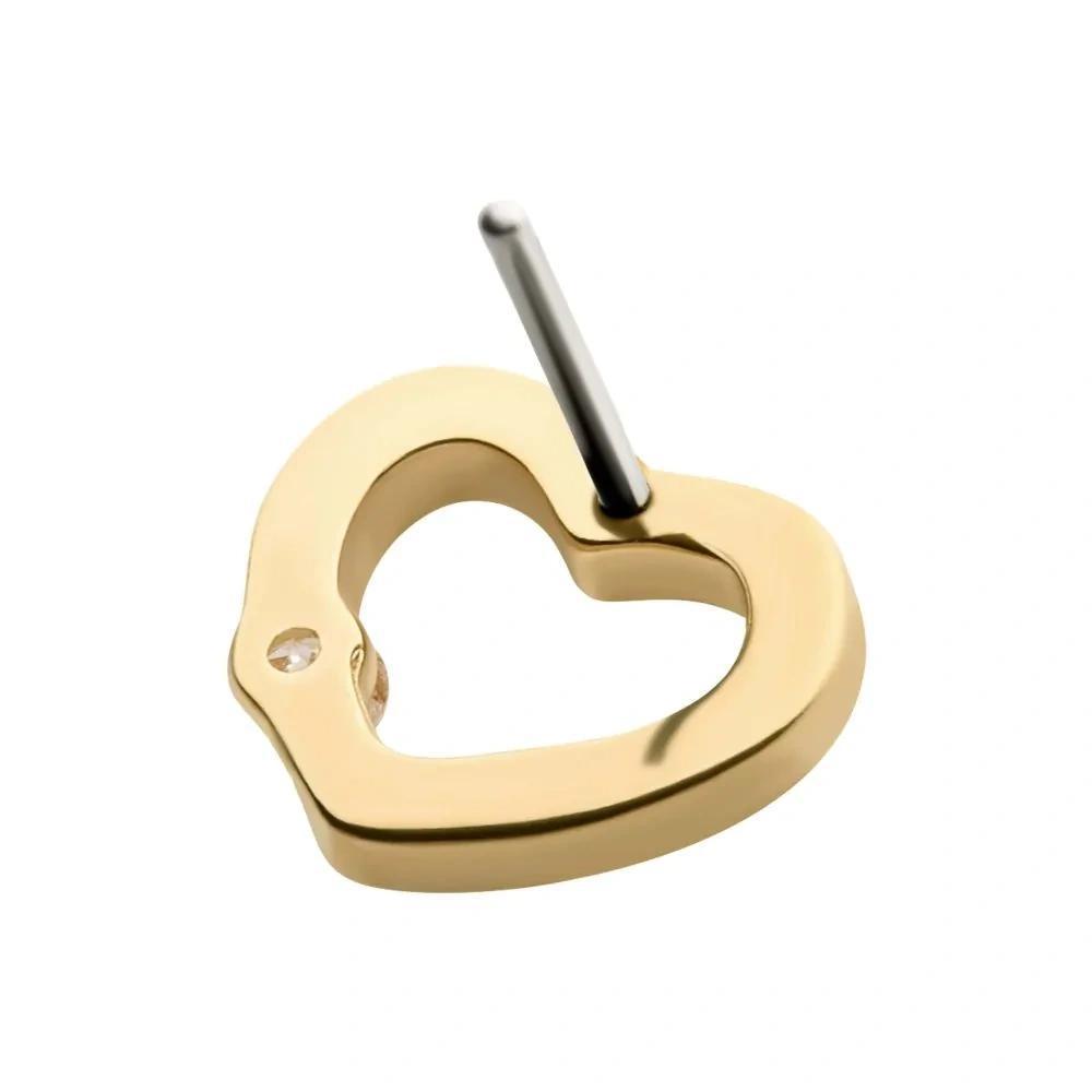 Invictus | 14k gold | Cut Out Heart | CZ