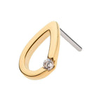 Invictus | 14k gold | Cut Out Teardrop | CZ