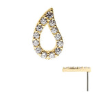 Invictus | 14k gold | Cut Out Teardrop | CZ