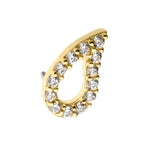 Invictus | 14k gold | Cut Out Teardrop | CZ