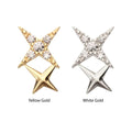 Invictus | 14k gold | Double Celestial Star | CZ