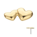 Invictus | 14k gold | Double Puffy Heart