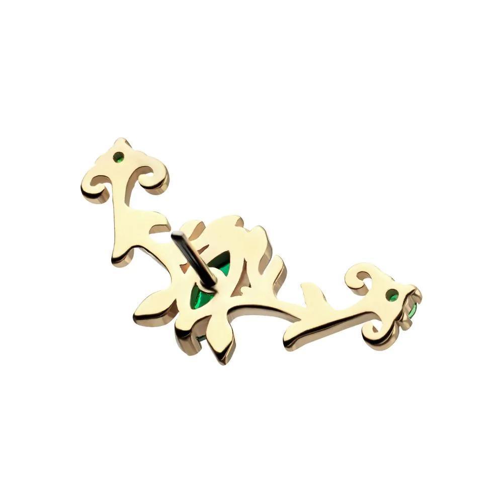 Invictus | 14k gold | Emerald Crown w Gems | CZ