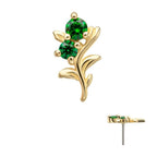 Invictus | 14k gold | Emerald Sprout w Gems | CZ