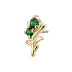 Invictus | 14k gold | Emerald Sprout w Gems | CZ