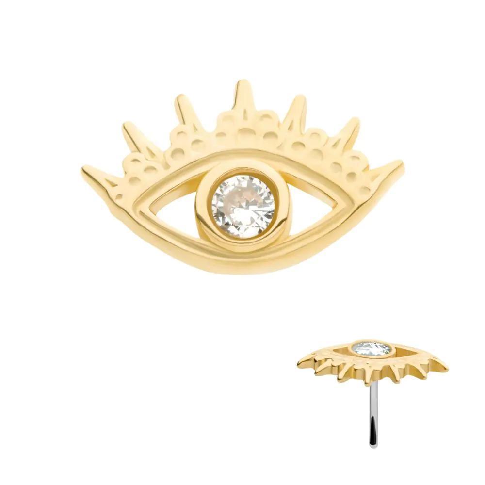 Invictus | 14k gold | Evil Eye | CZ