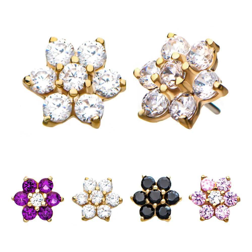 Invictus | 14k gold | Flower | 7CZ