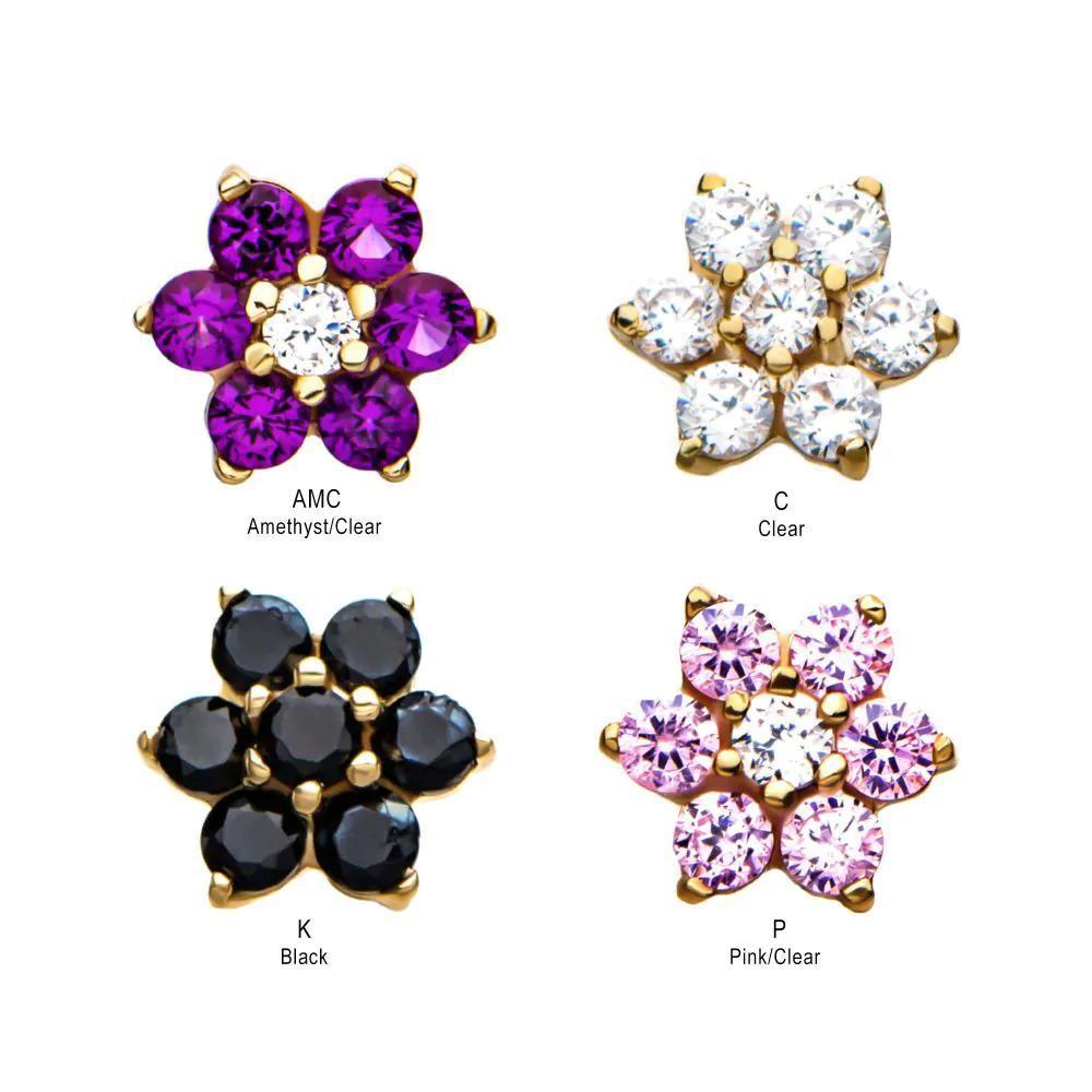 Invictus | 14k gold | Flower | 7CZ