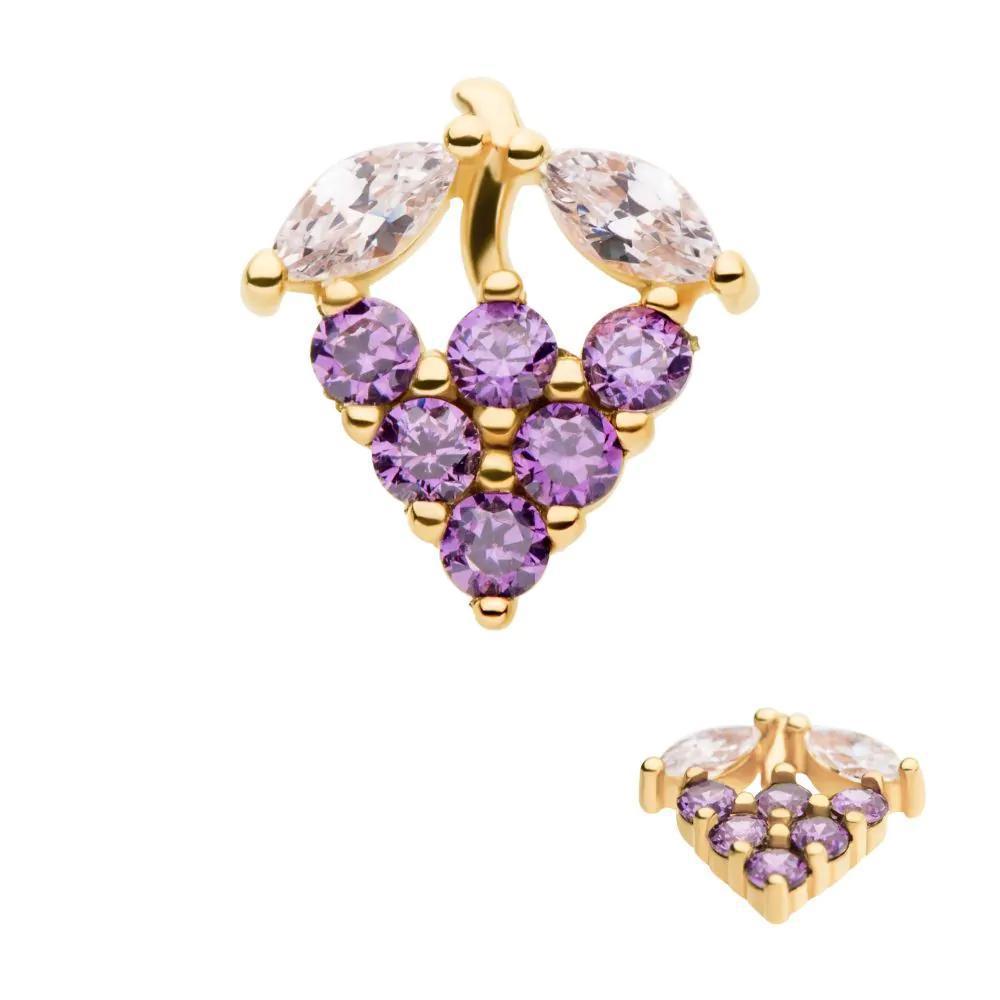 Invictus | 14k gold | Grape Cluster | CZ