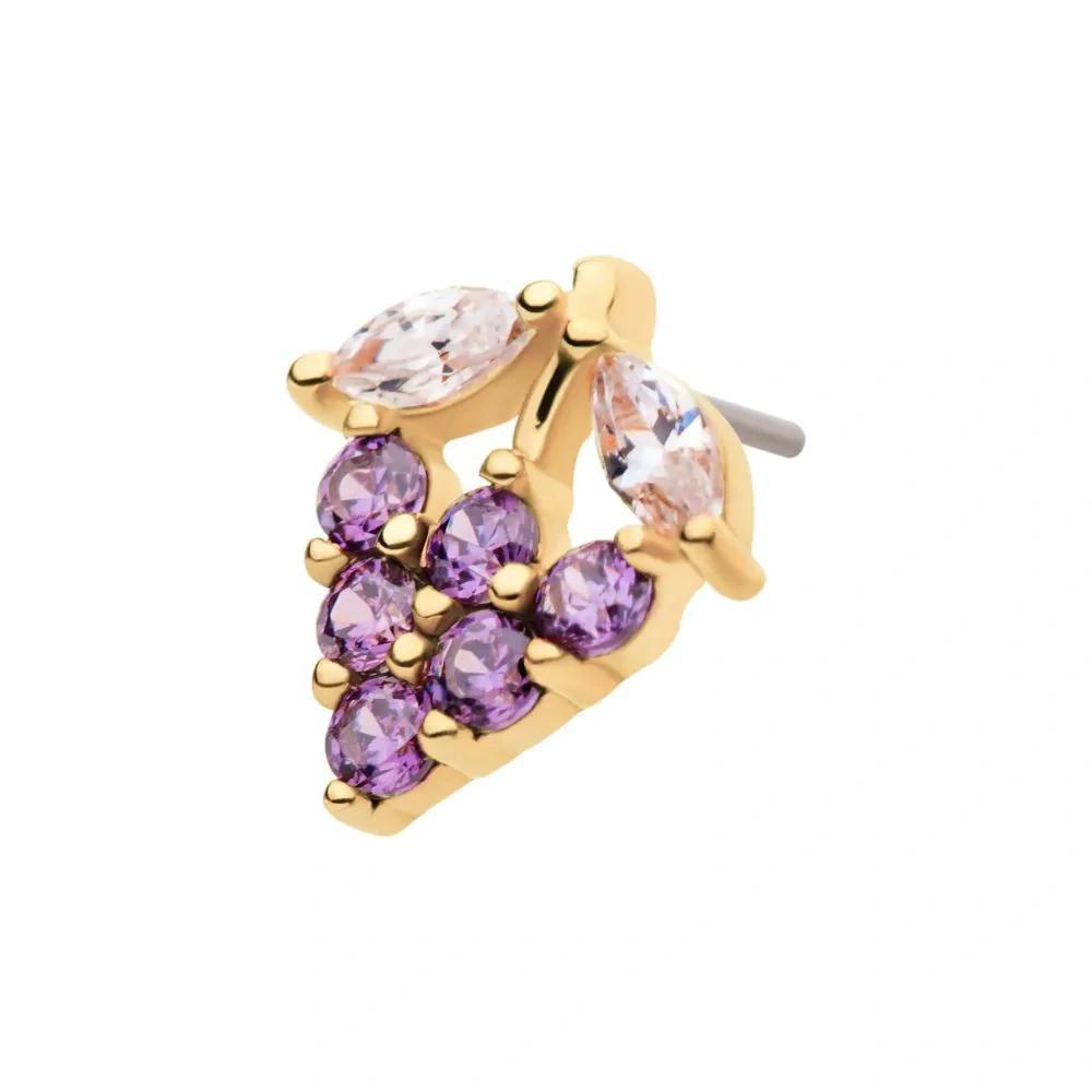 Invictus | 14k gold | Grape Cluster | CZ