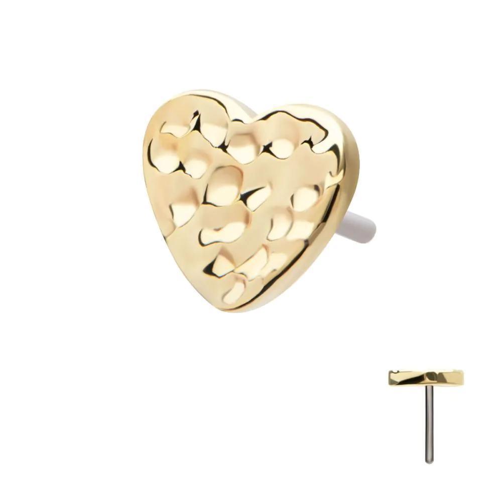 Invictus | 14k gold | Hammered Heart