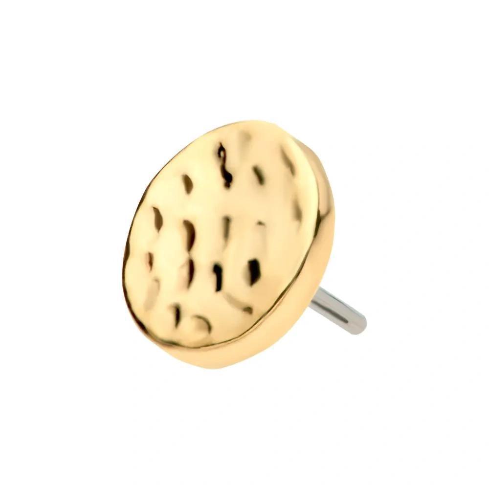 Invictus | 14k gold | Hammered Disk