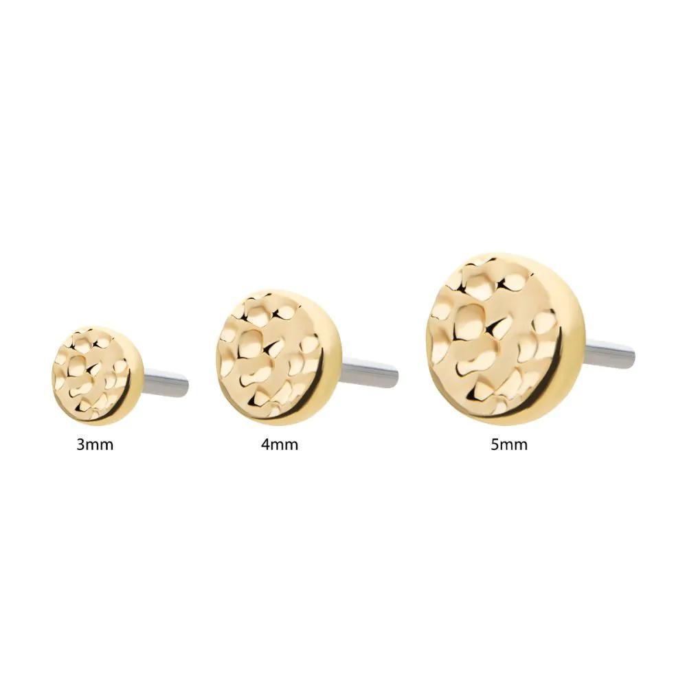 Invictus | 14k gold | Hammered Disk