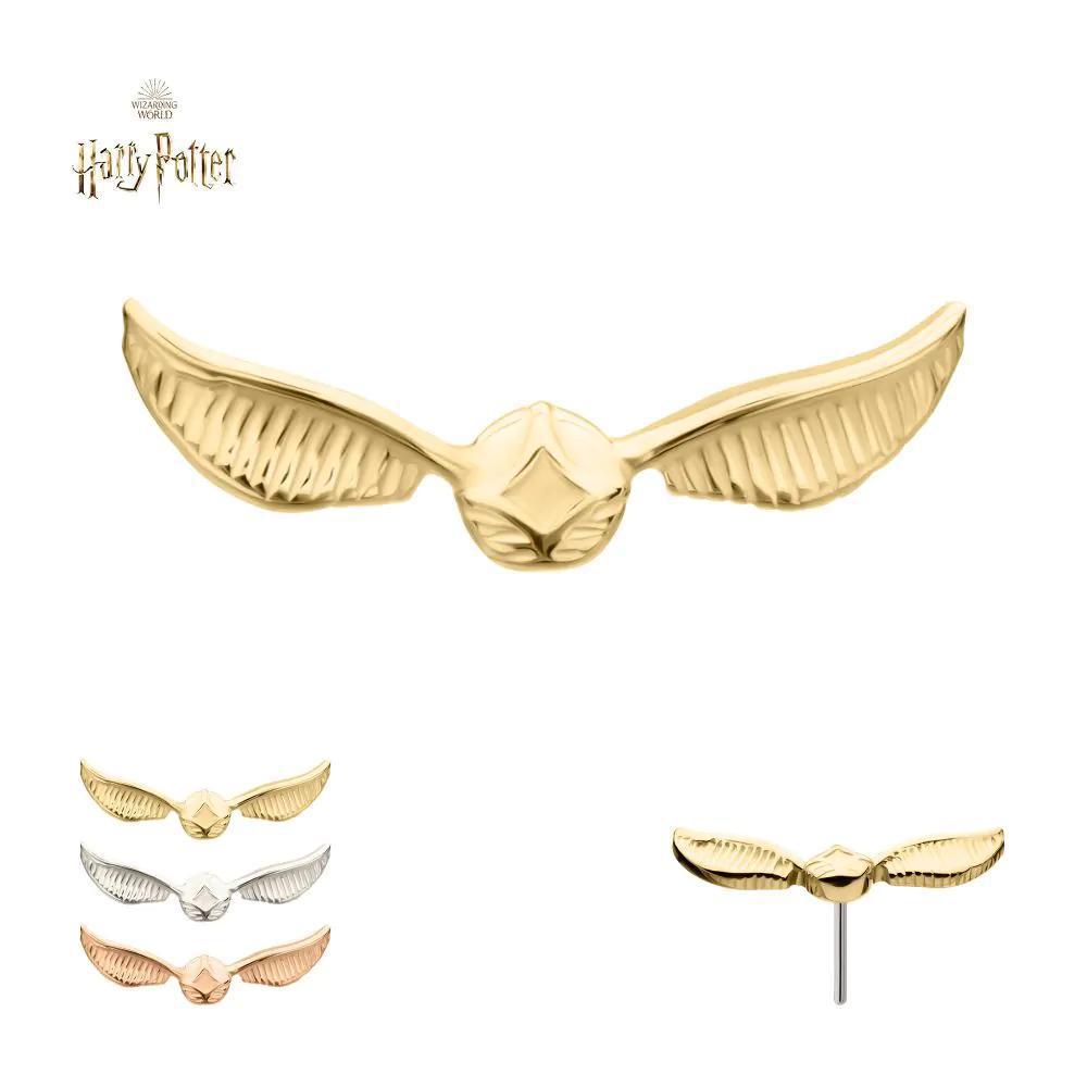 Invictus | 14k gold | Harry Potter | Golden Snitch Threadless End