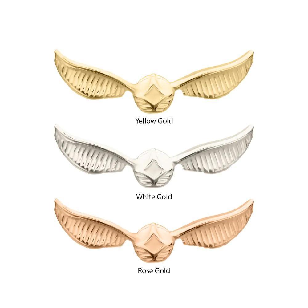Invictus | 14k gold | Harry Potter | Golden Snitch Threadless End