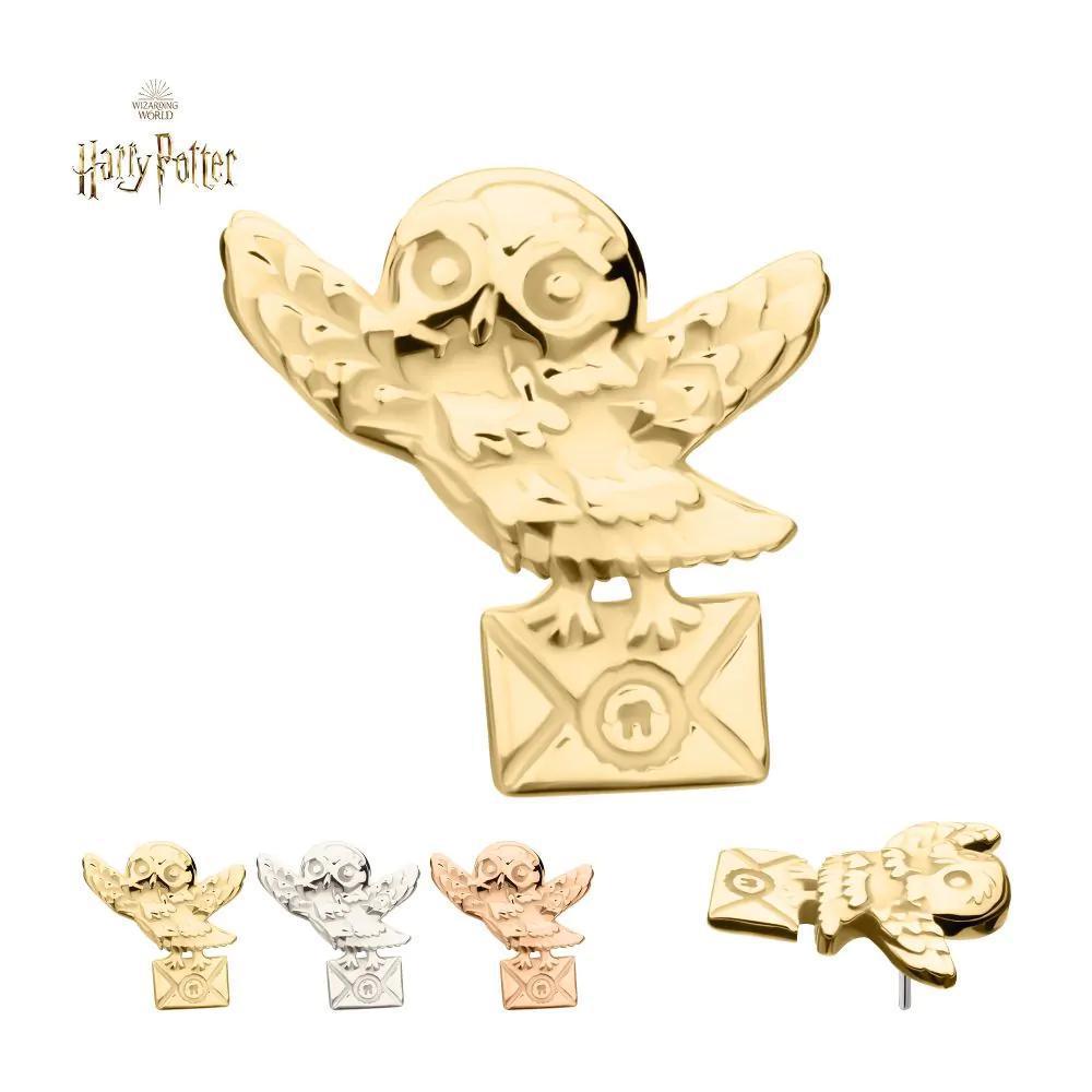 Invictus | 14k gold | Harry Potter | Hedwig Threadless End