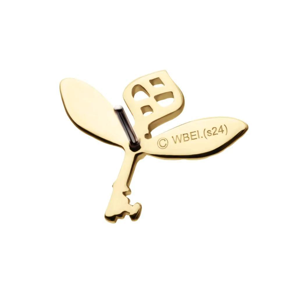 Invictus | 14k gold | Harry Potter | Winged Key Threadless End