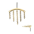 Invictus | 14k gold | Hidden Helix Curved Bar with 5 Chains