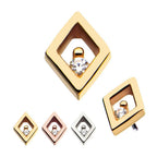 Invictus | 14k gold | Hollow Diamond | CZ