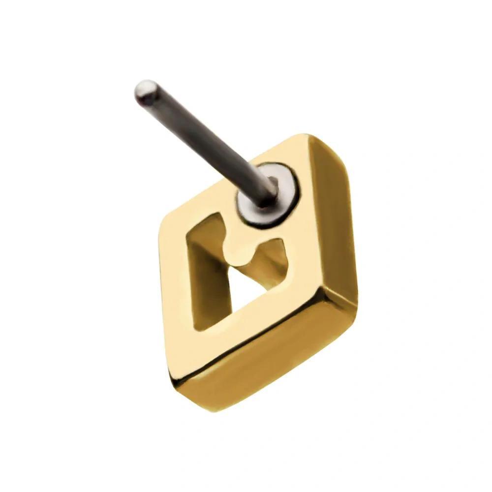 Invictus | 14k gold | Hollow Diamond | CZ