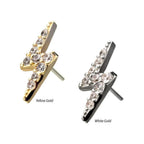 Invictus | 14k gold | Lightning Bolt | CZ