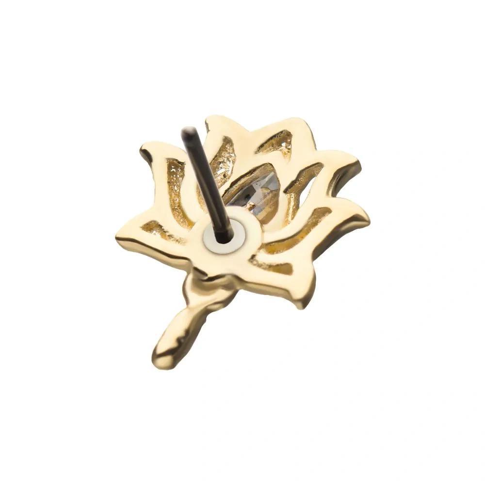 Invictus | 14k gold | Lotus | CZ