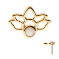 Invictus | 14k gold | Lotus | Synthetic White Opal
