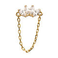 Invictus | 14k gold | Marquise Cluster with Dangling Chain | CZ
