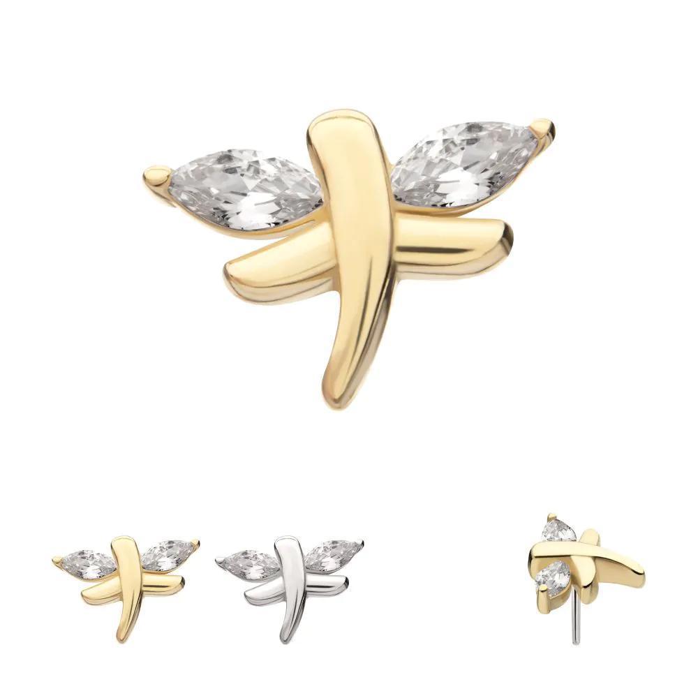 Invictus | 14k gold | Marquise Dragonfly | CZ