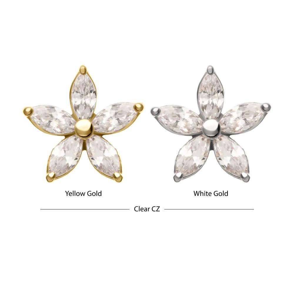 Invictus | 14k gold | Marquise Flower | CZ