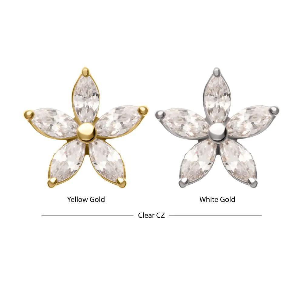 Invictus | 14k gold | Marquise Flower | CZ