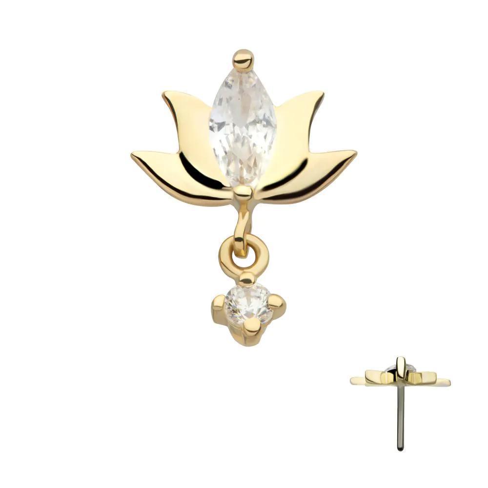 Invictus | 14k gold | Marquise Lotus | CZ