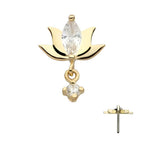 Invictus | 14k gold | Marquise Lotus | CZ