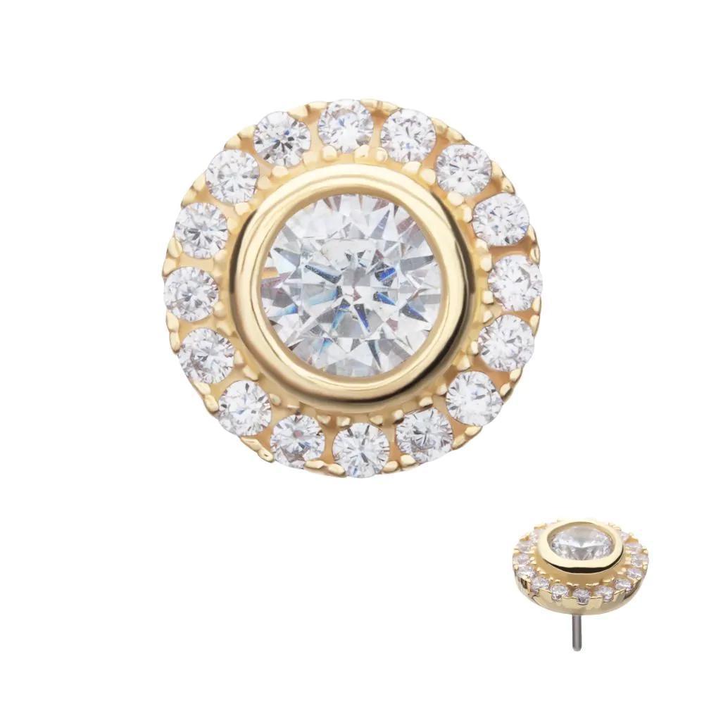 Invictus | 14k gold | Multigem Halo | CZ