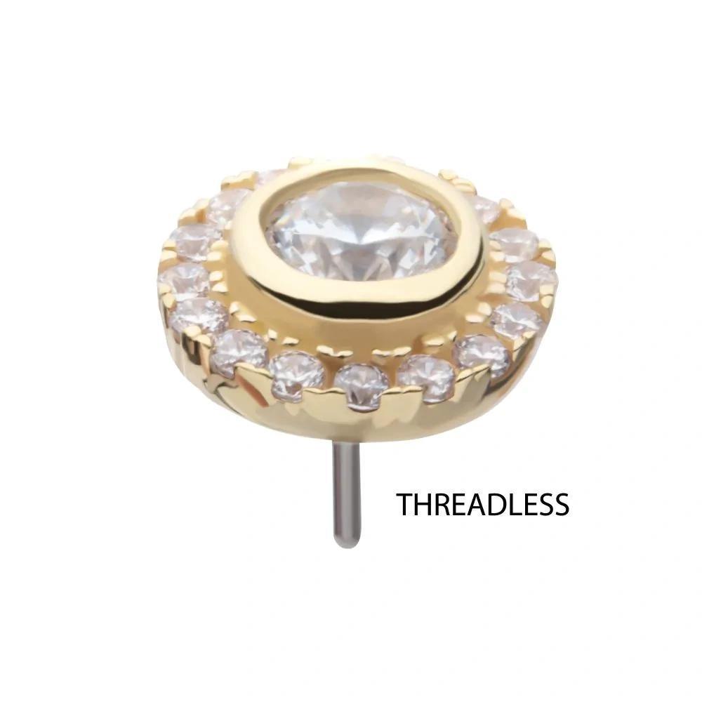Invictus | 14k gold | Multigem Halo | CZ