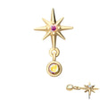 Invictus | 14k gold | North Star with Dangle | AB CZ