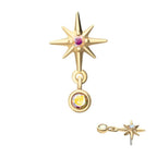 Invictus | 14k gold | North Star with Dangle | AB CZ