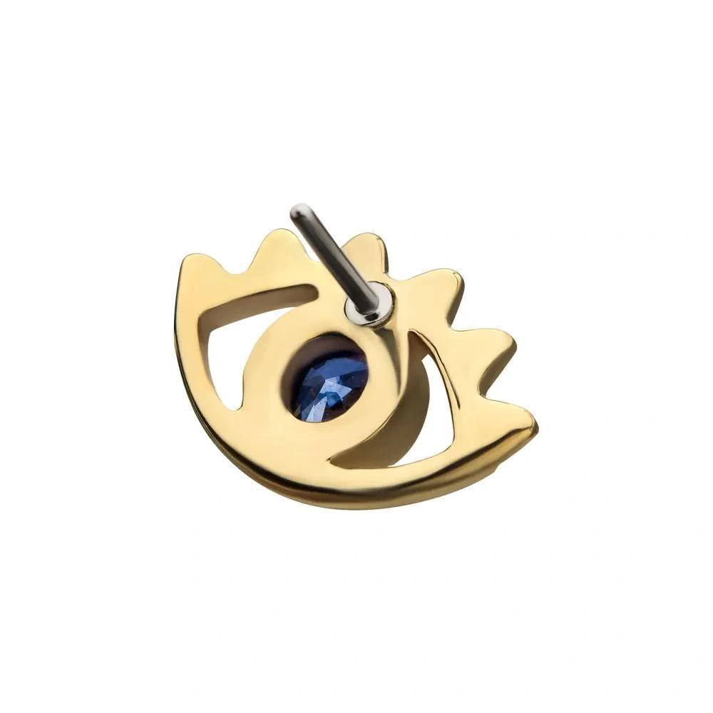 Invictus | 14k gold | Open Eye | Blue CZ