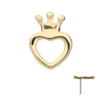 Invictus | 14k gold | Open Heart with Crown