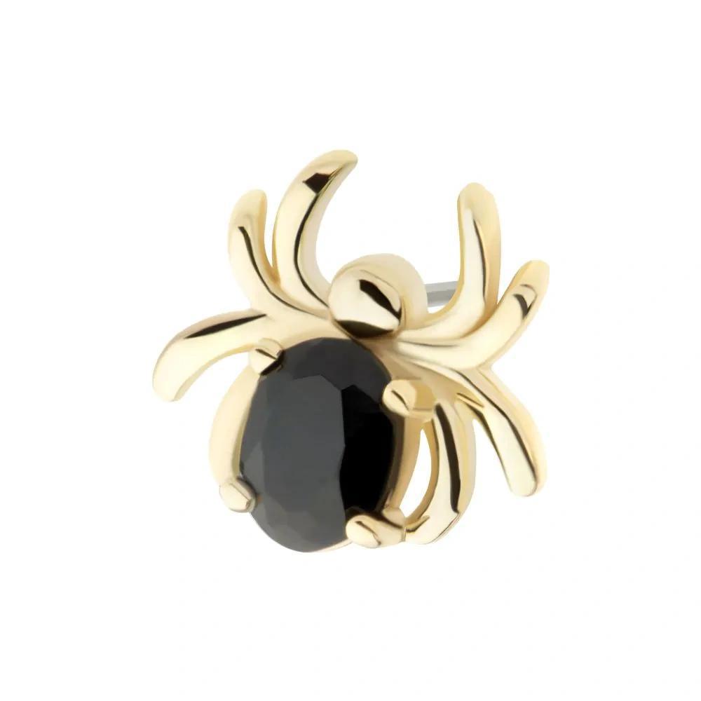 Invictus | 14k gold | Oval Spider | Black CZ