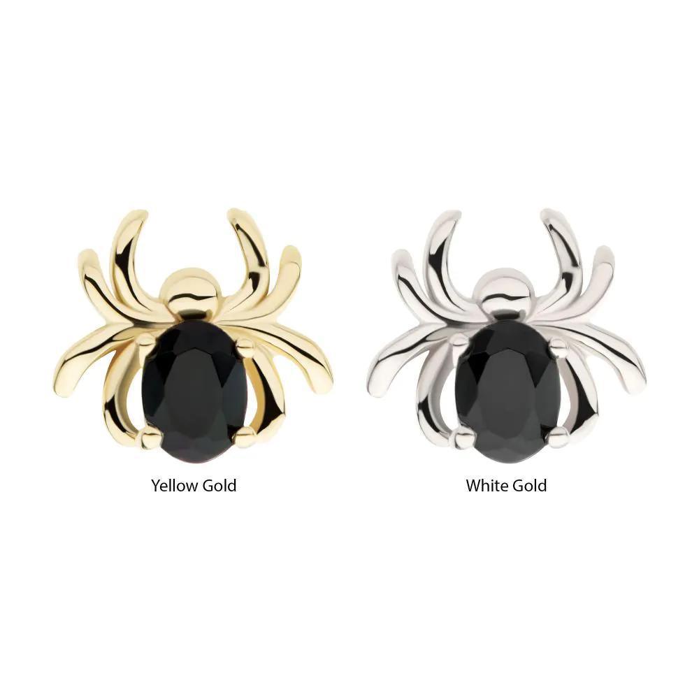 Invictus | 14k gold | Oval Spider | Black CZ