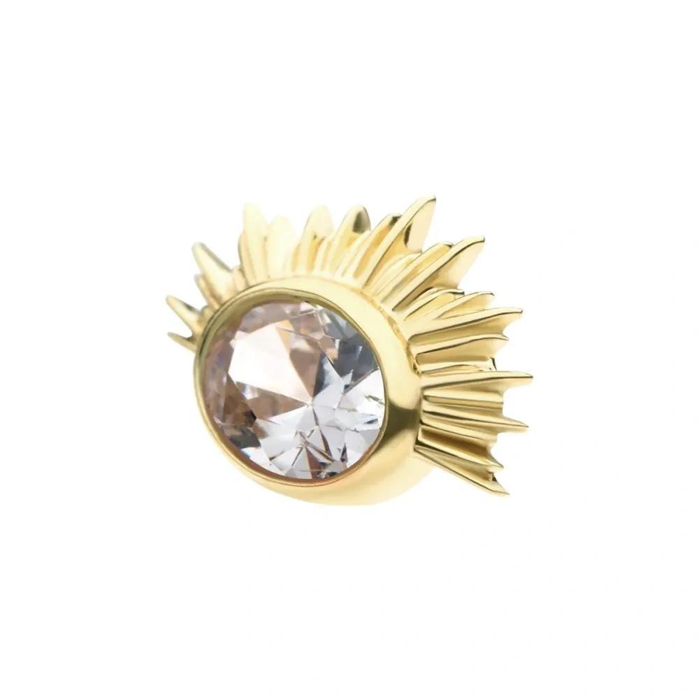 Invictus | 14k gold | Oval Starburst | CZ