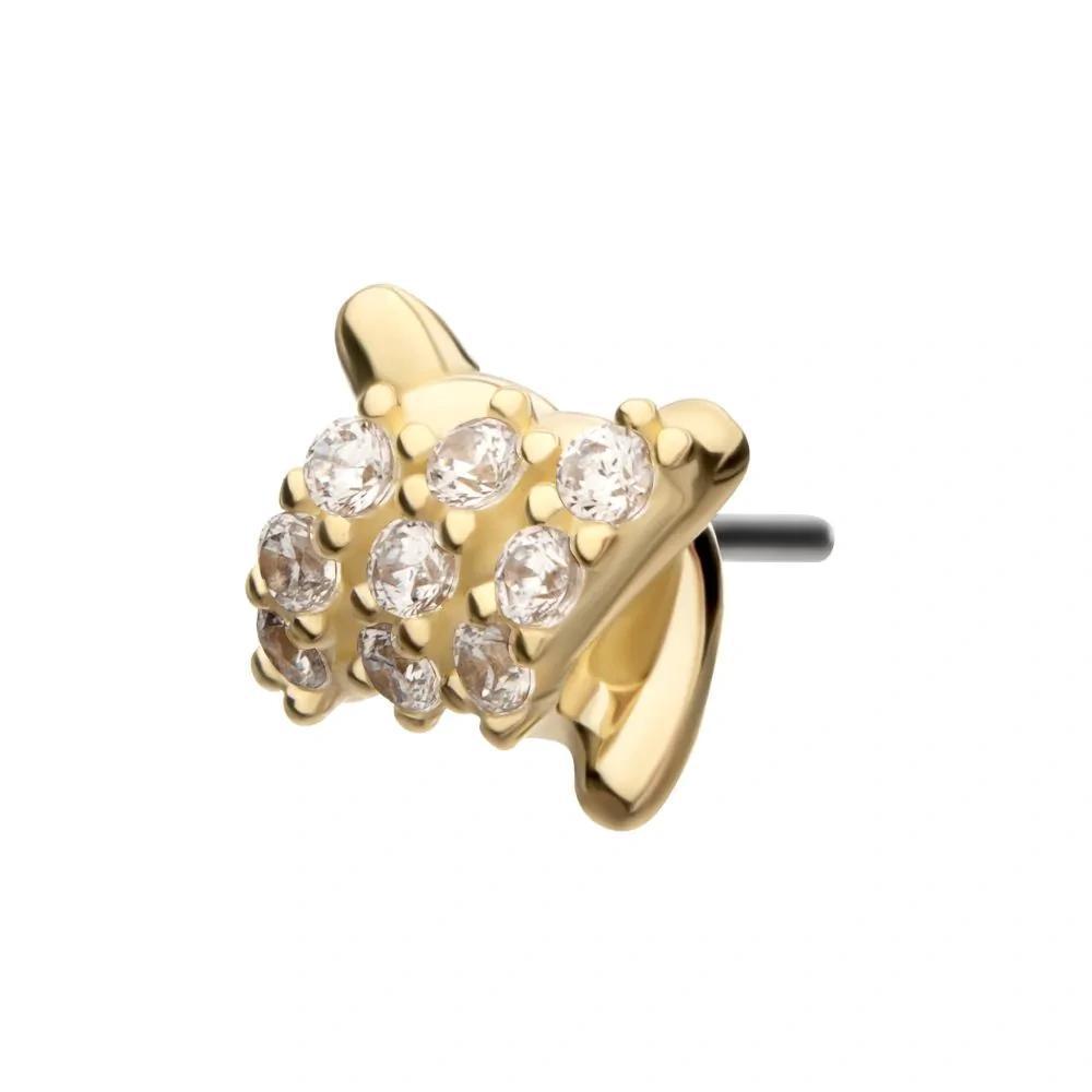 Invictus | 14k gold | Pave Set Barbed Wire Knot | CZ
