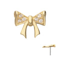 Invictus | 14k gold | Pave Set Bow | CZ
