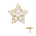 Invictus | 14k gold | Pave Set Cut Out Star | CZ
