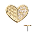 Invictus | 14k gold | Pave Set Geometric Heart | CZ