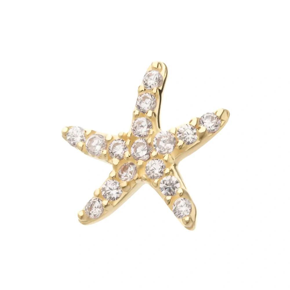 Invictus | 14k gold | Pave Starfish | CZ
